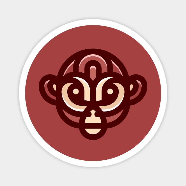 Monkey Head Magnet by LastSparkShop